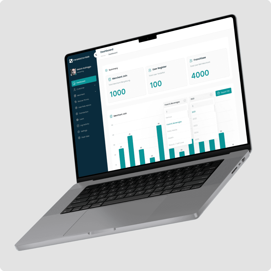 Friendchised Dashboard